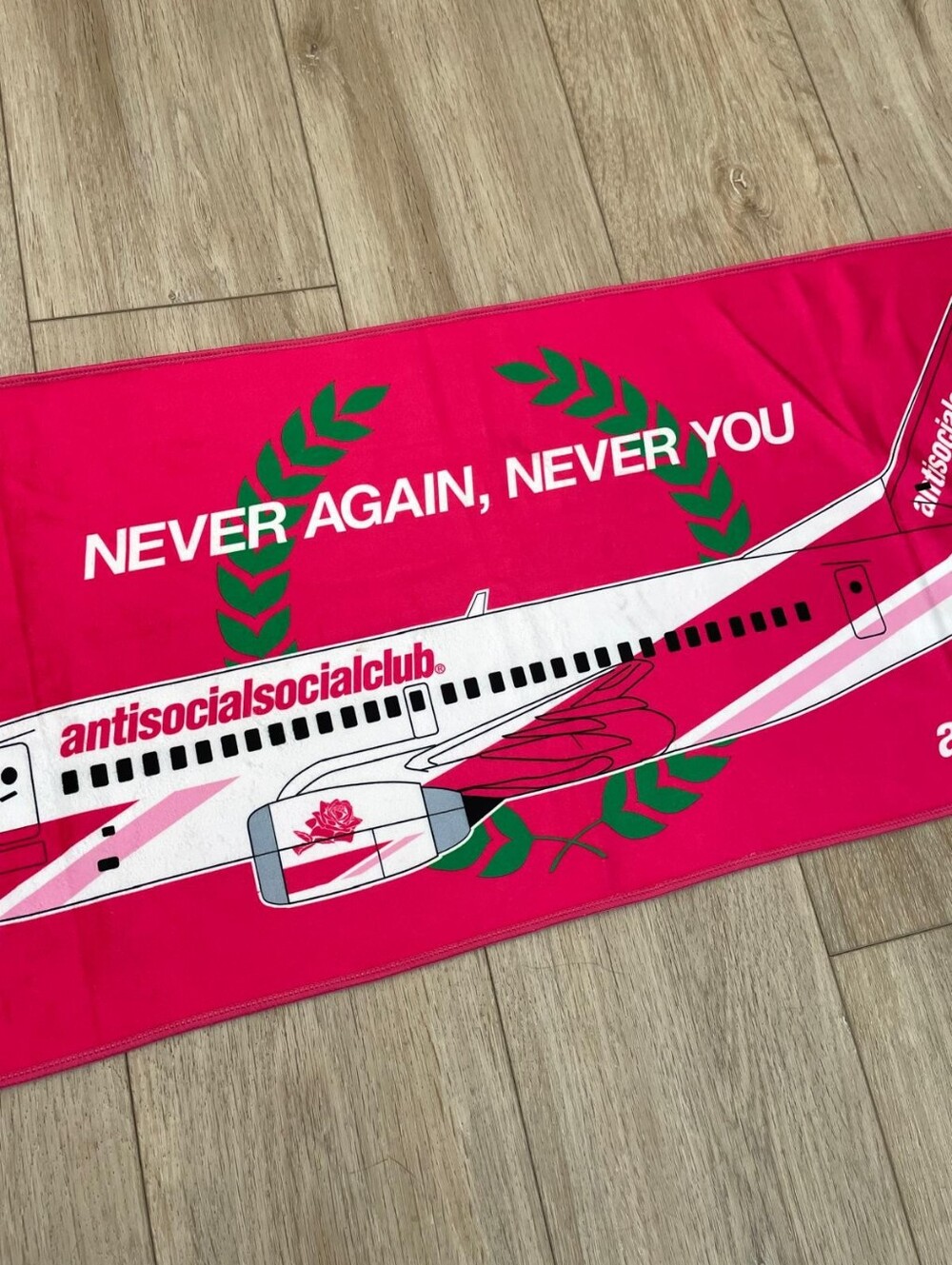 Anti Social Social Club "Delayed" Pink Towel - NEVER AGAIN